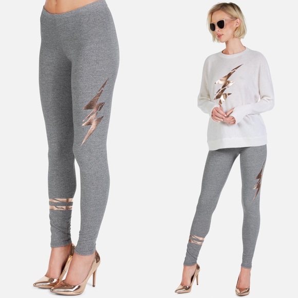 Lauren Moshi Pants - Lauren Moshi Aaliyah Cracked Lightning Bolt Pant